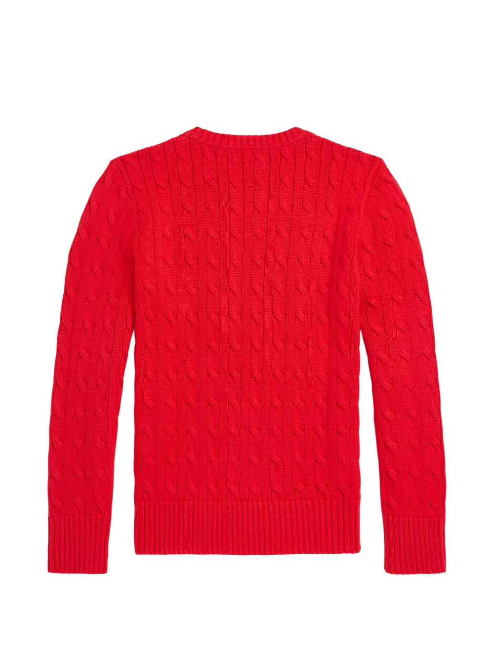POLO RALPH LAUREN KIDS Kabelgebreide trui met geborduurd logo Rood