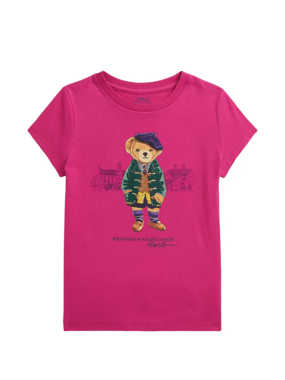POLO RALPH LAUREN KIDS graphic-print T-shirt - Rosa