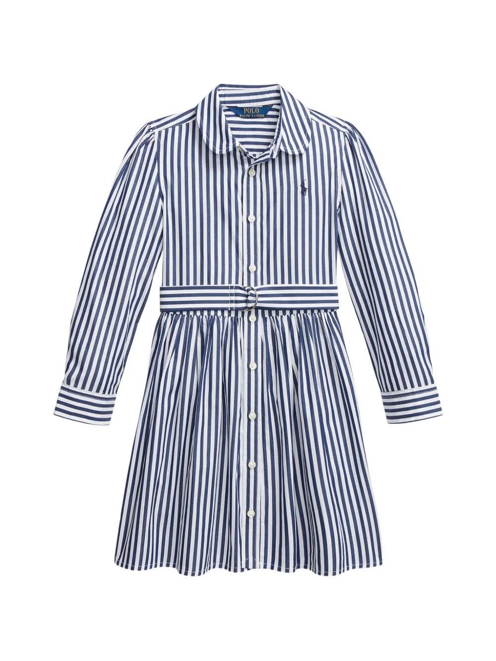 POLO RALPH LAUREN KIDS striped belted dress - Blu