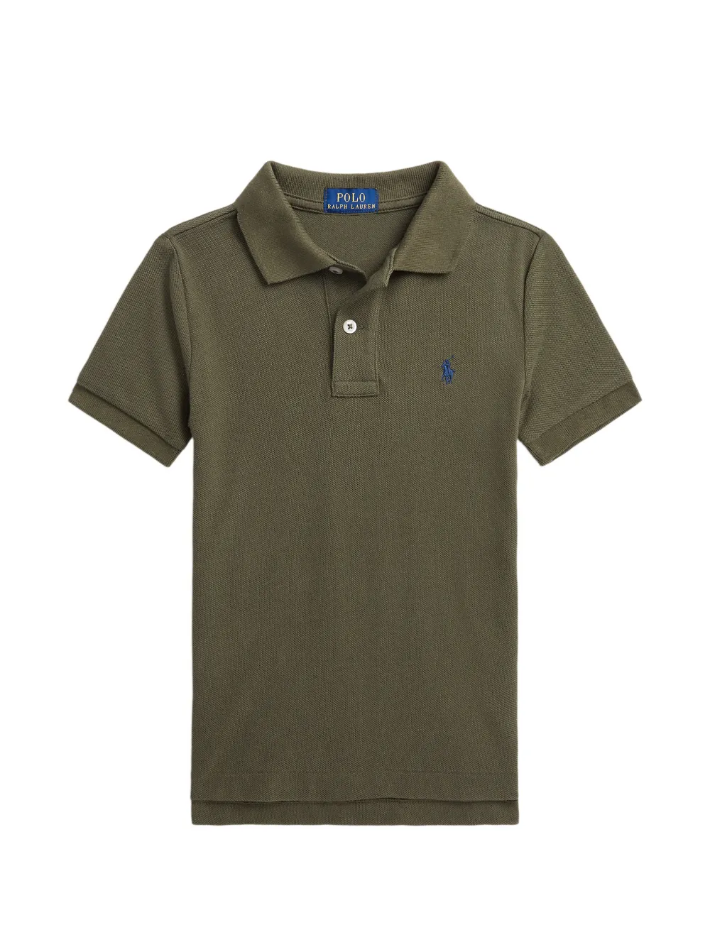 POLO RALPH LAUREN KIDS logo-embroidered piqué polo shirt - Verde