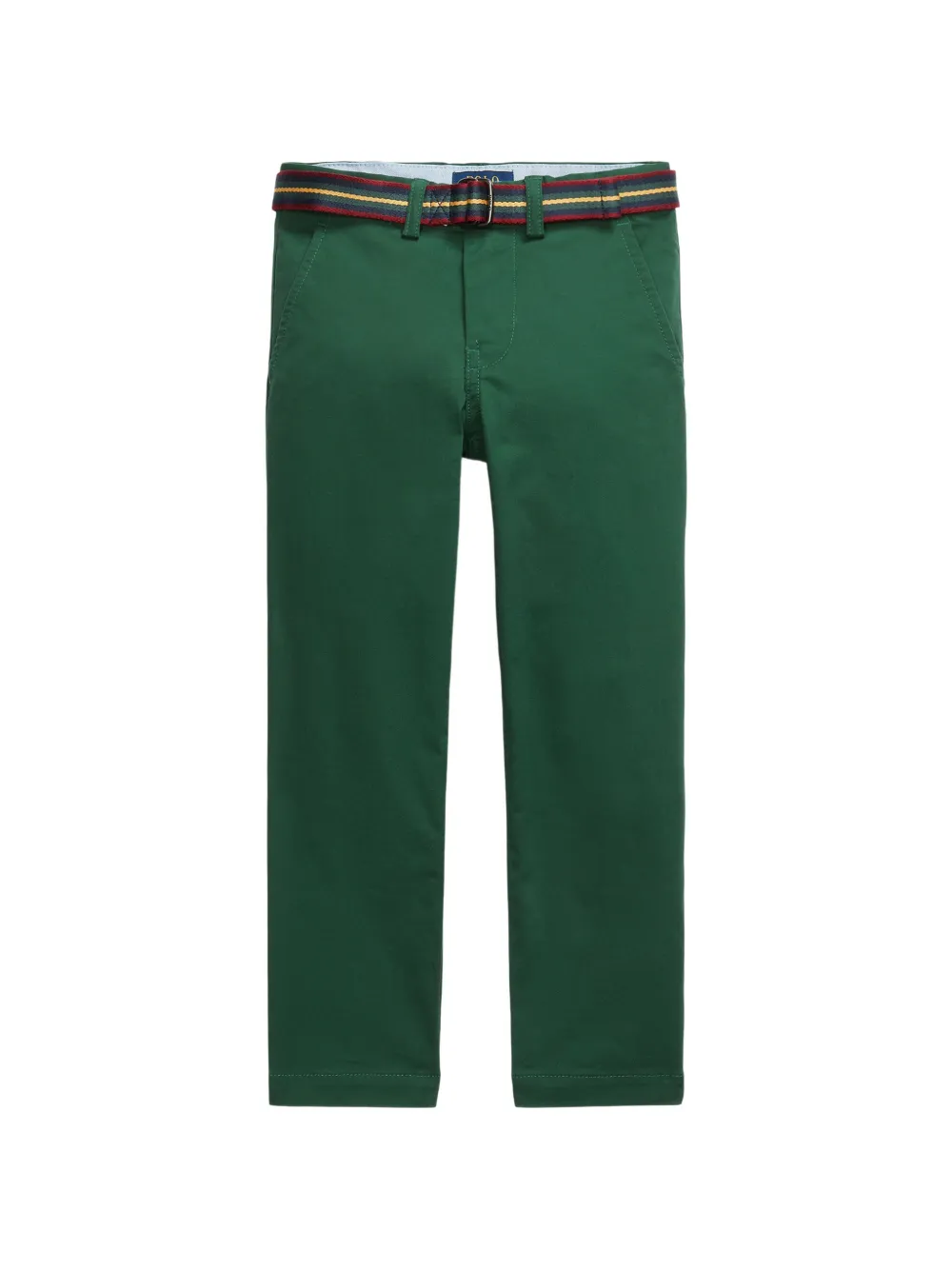 POLO RALPH LAUREN KIDS belted chino trousers - Verde