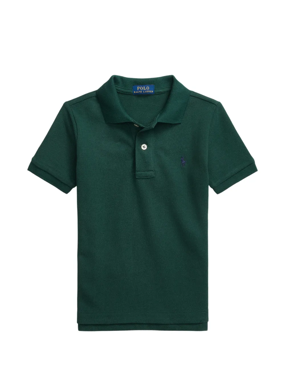 POLO RALPH LAUREN KIDS embroidered-logo piqué polo shirt - Verde