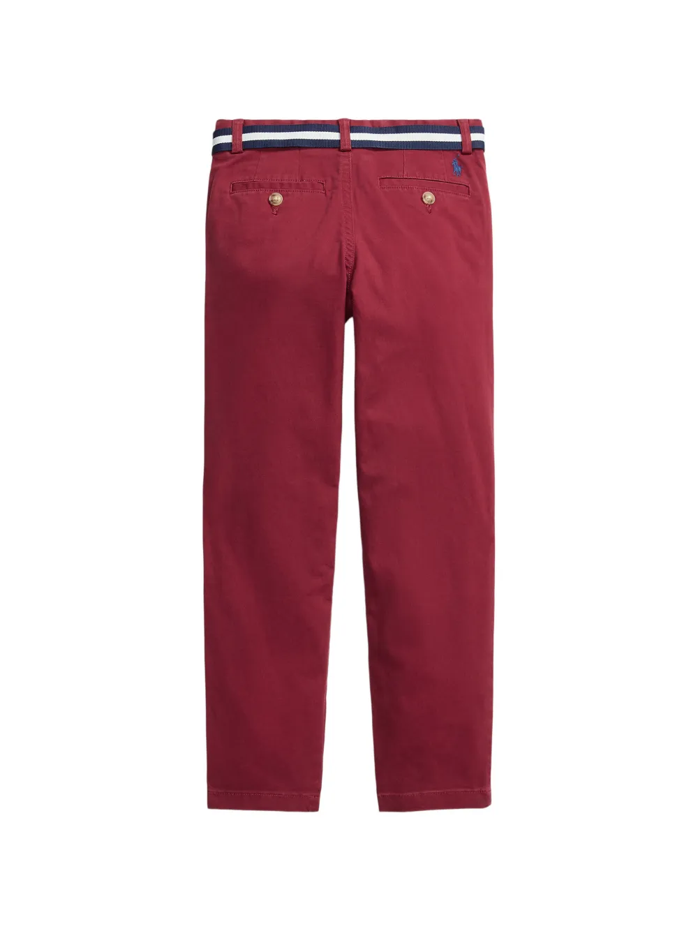 POLO RALPH LAUREN KIDS Broek met geborduurd logo en riem Rood
