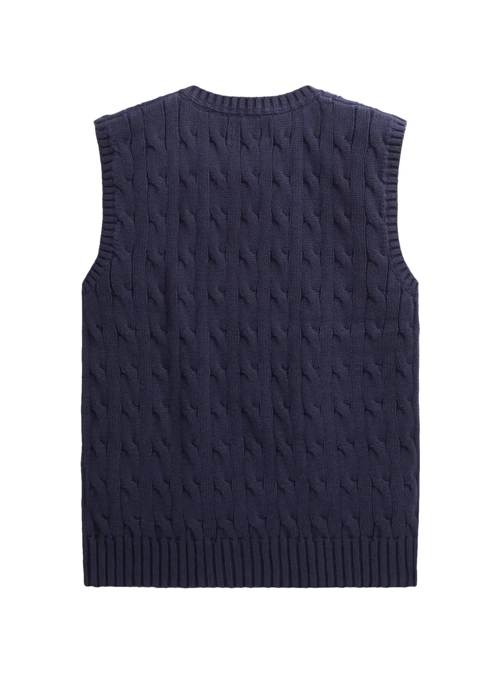 POLO RALPH LAUREN KIDS Kabelgebreide top met V-hals Blauw