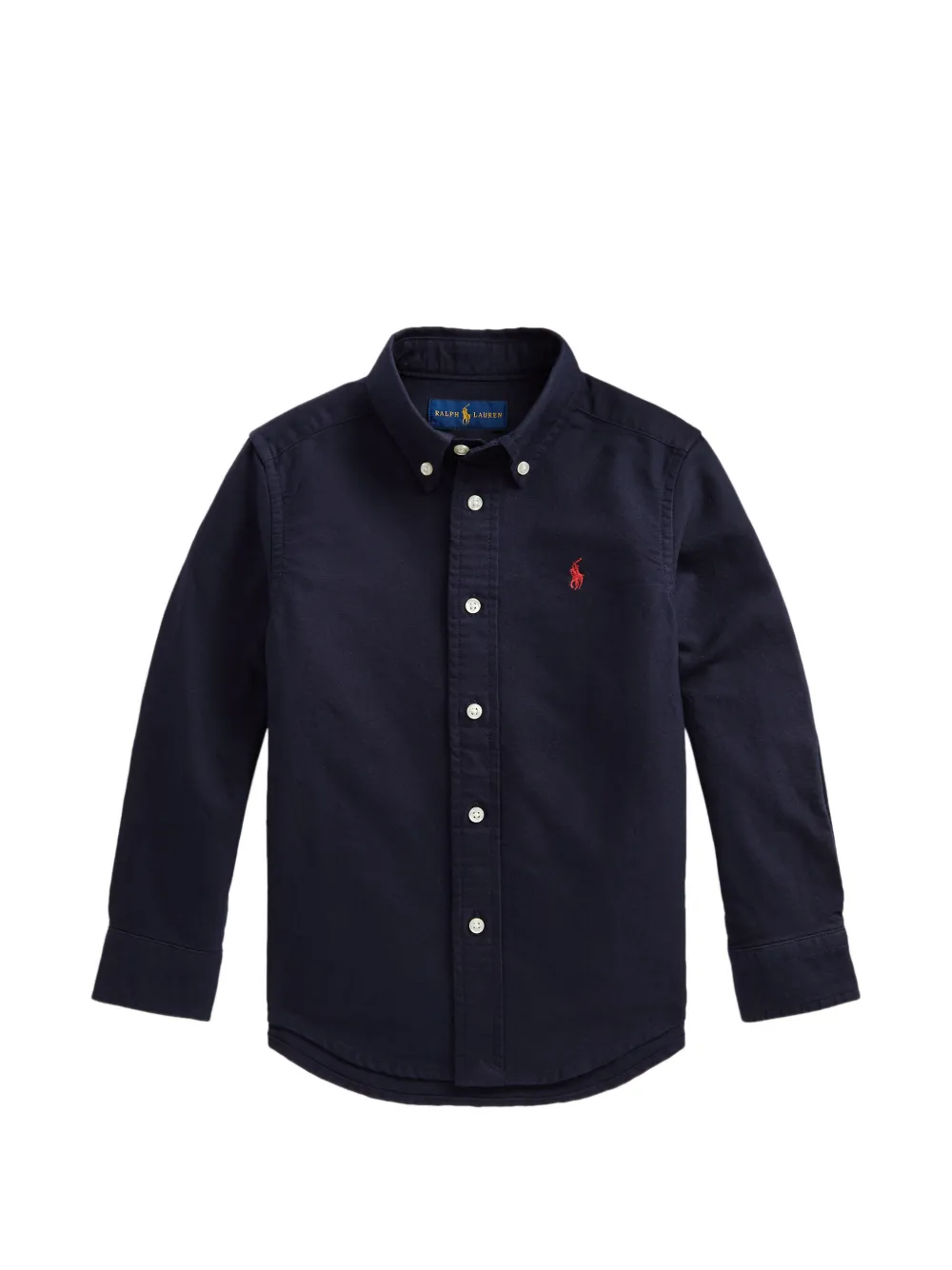 POLO RALPH LAUREN KIDS logo-detail long-sleeved shirt - Blue