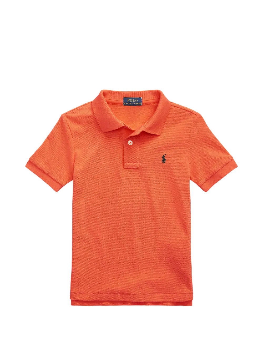 POLO RALPH LAUREN KIDS logo-embroidered piqué polo shirt - Arancione