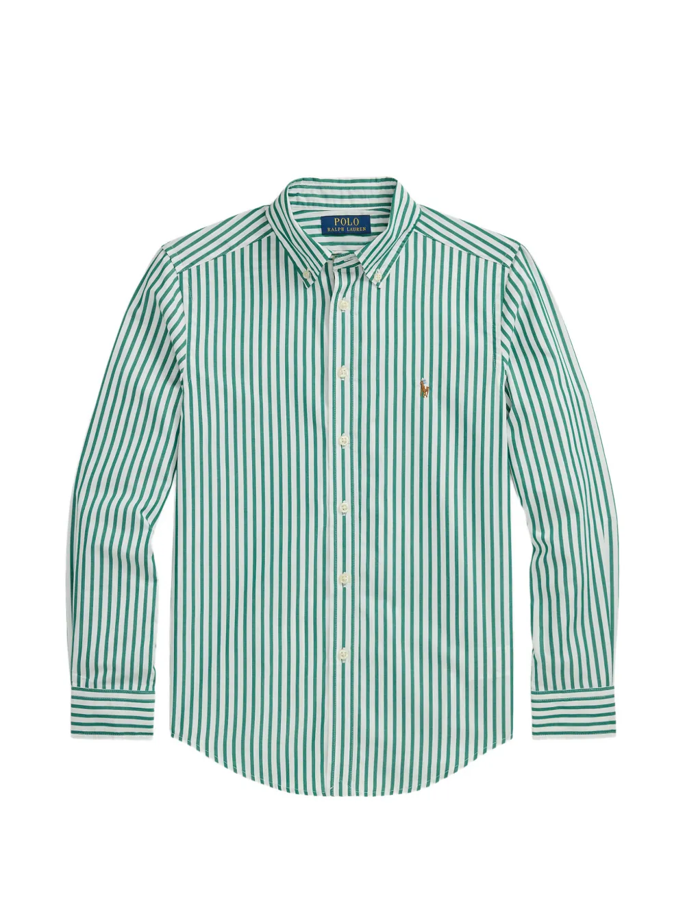 POLO RALPH LAUREN KIDS striped button-down shirt - Green