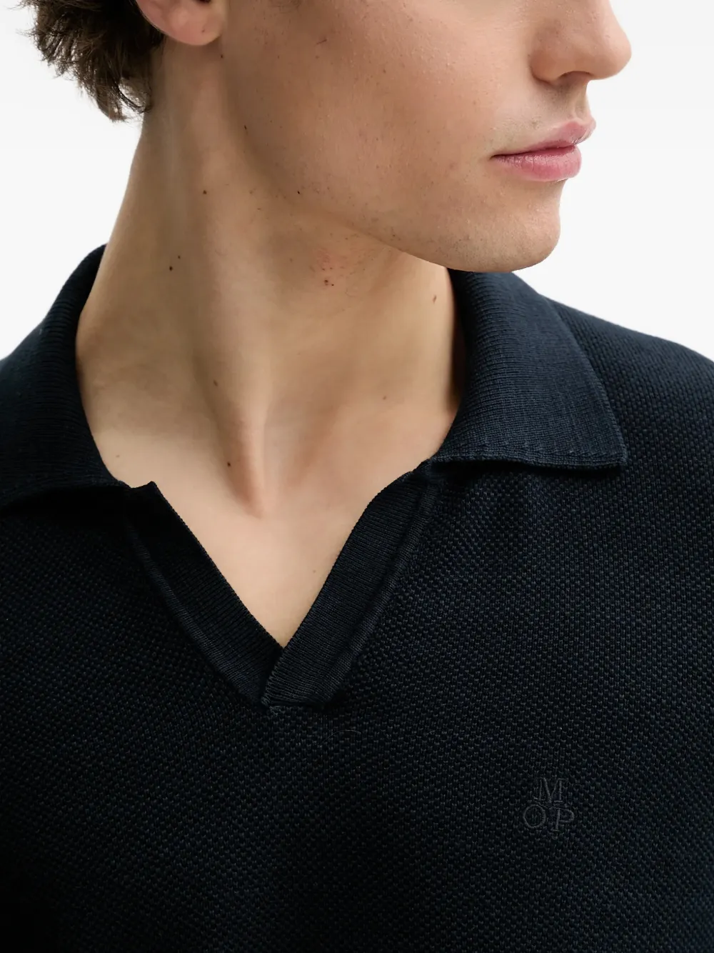 Marc O'Polo T-shirt met V-hals Blauw