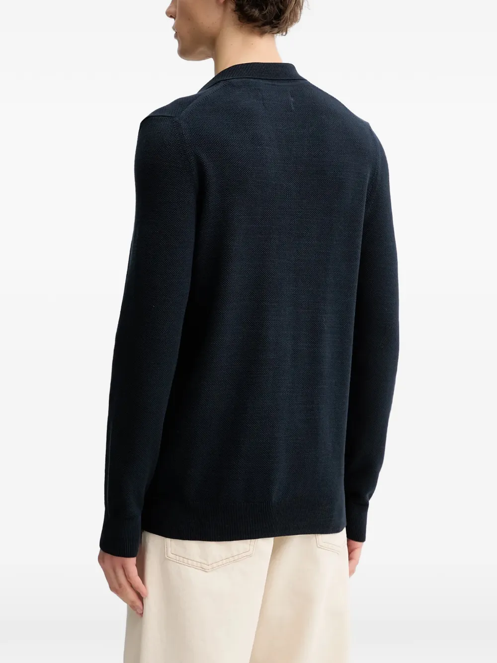 Marc O'Polo T-shirt met V-hals Blauw