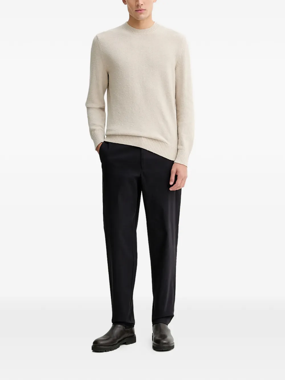 Marc O'Polo ribbed crew neck sweater - Beige