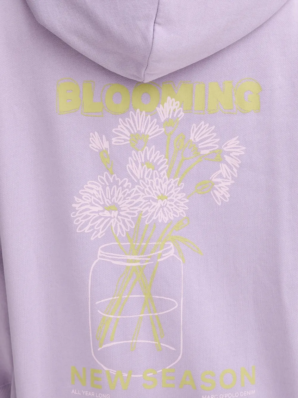 Marc O'Polo Hoodie met grafische bloemenprint Paars