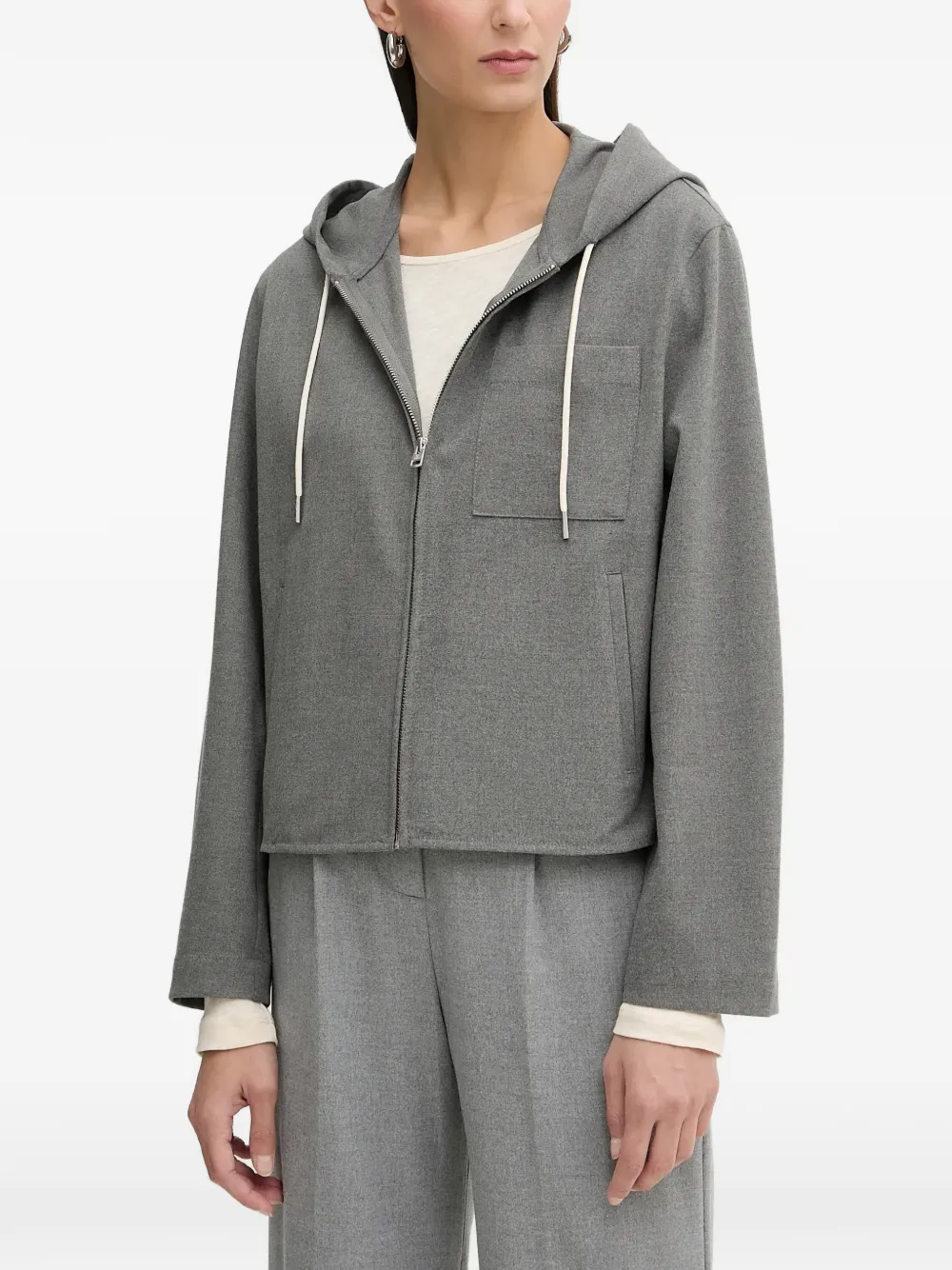 Marc O'Polo hooded zip jacket | Grey | Image 1