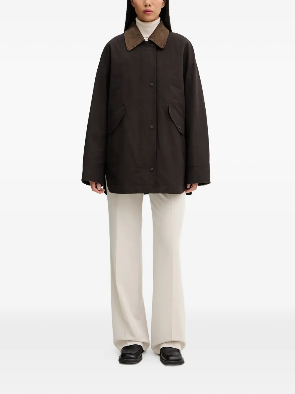  Marc O'polo Corduroy-collar Jacket - Brown 