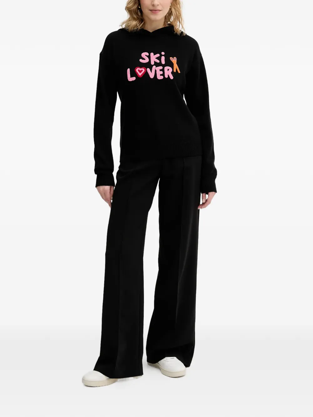  Mc2 Saint Barth Lettering-detail Sweater - Black 