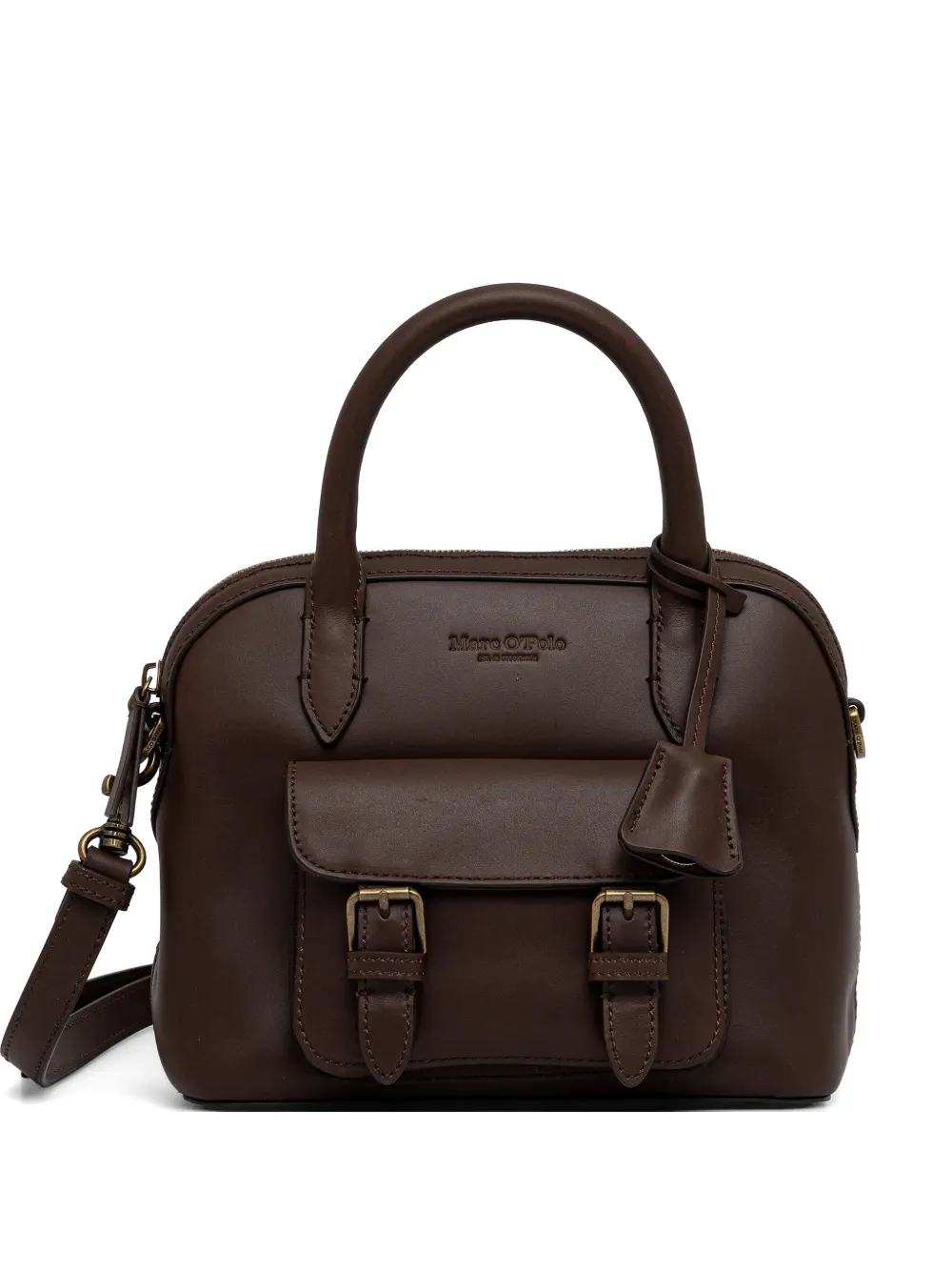 Marc O'Polo Borsa tote piccola in pelle - Marrone