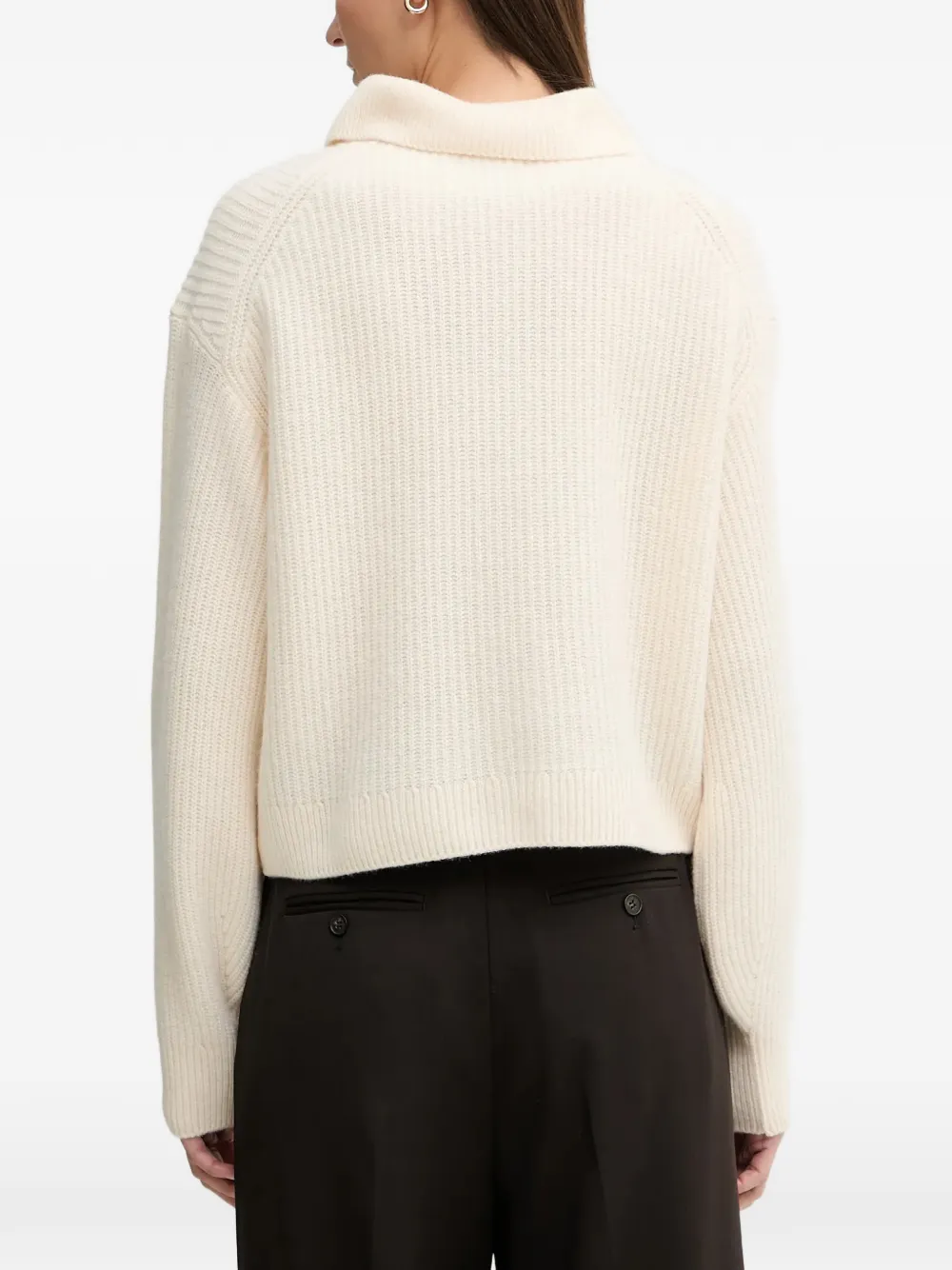 Marc O'polo Collared Buttoned Cardigan In Neutral