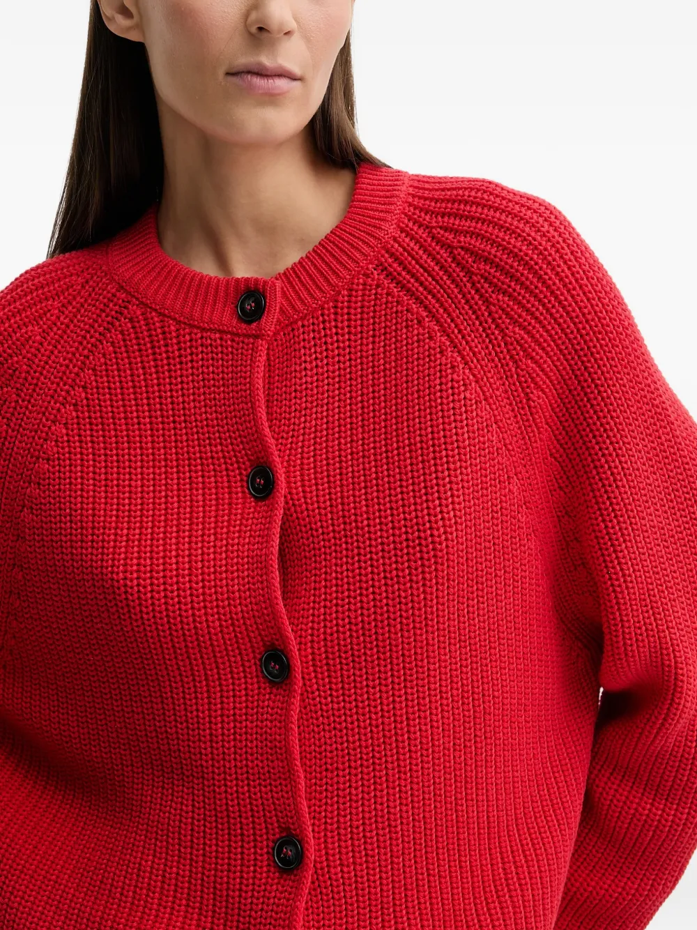 Marc O'polo Buttoned Cardigan In Red