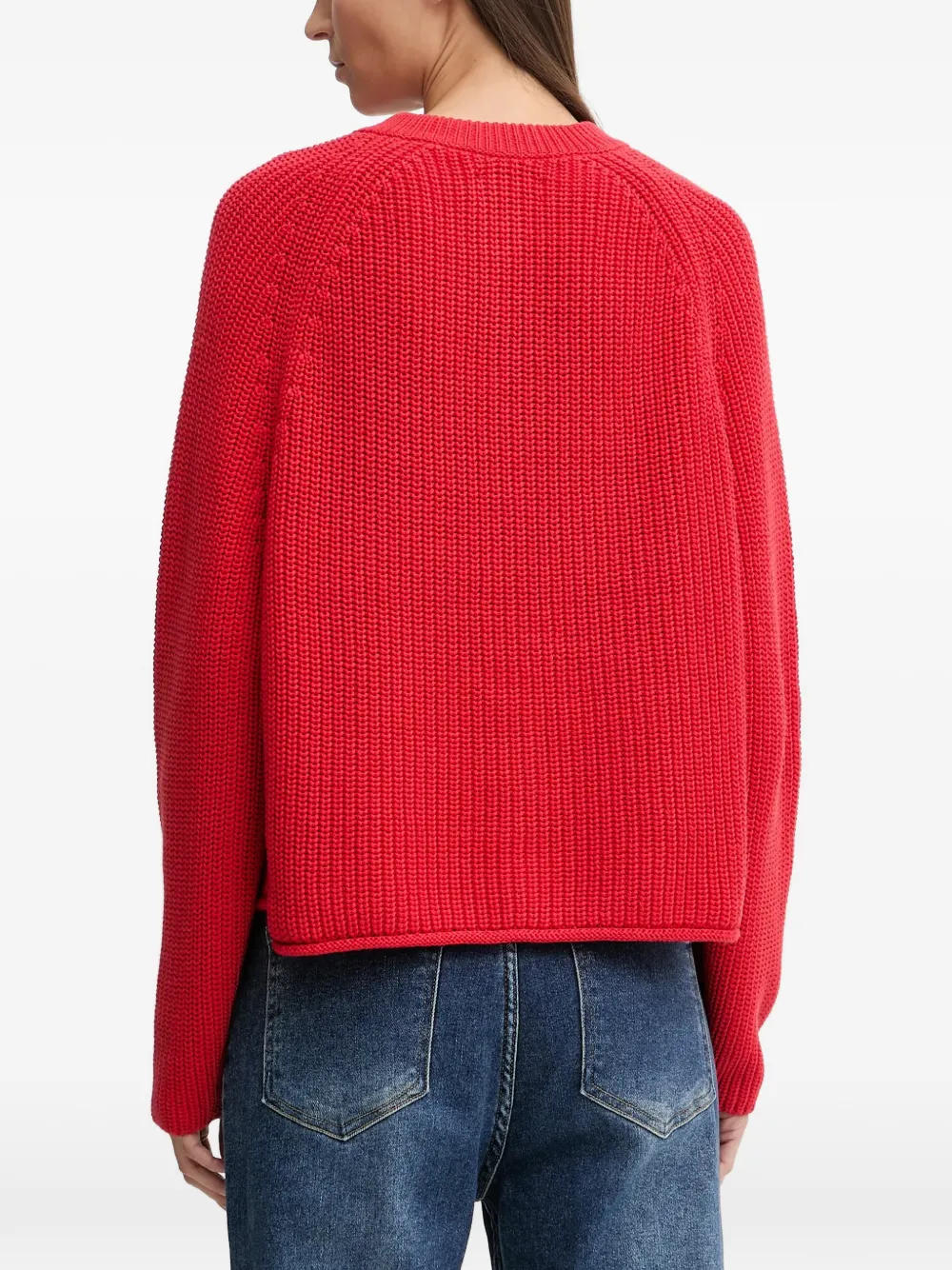 Marc O'polo Buttoned Cardigan In Red
