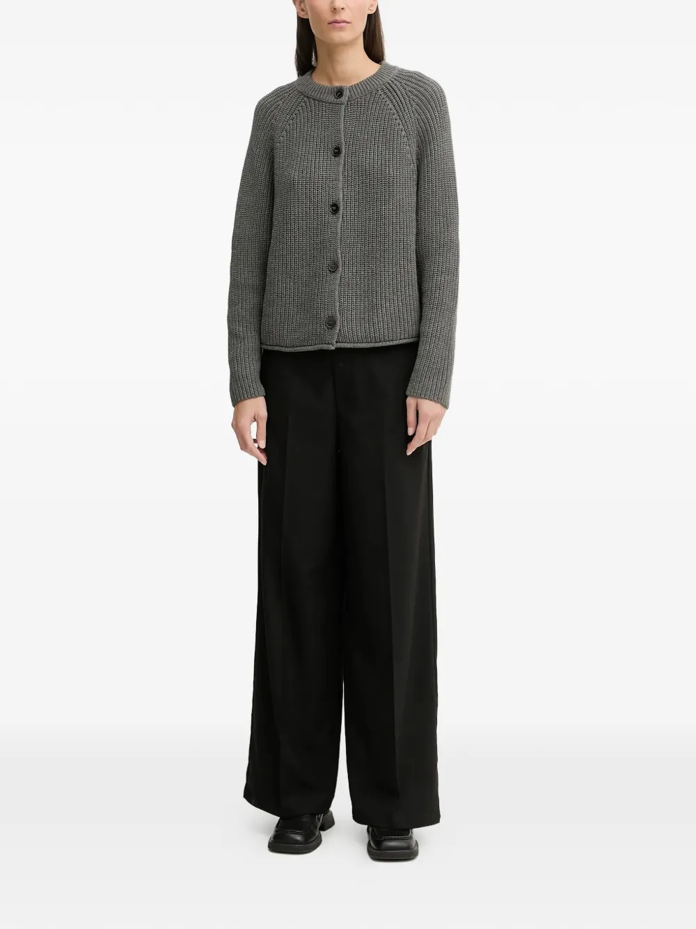 Marc O'polo Buttoned Cardigan In Gray