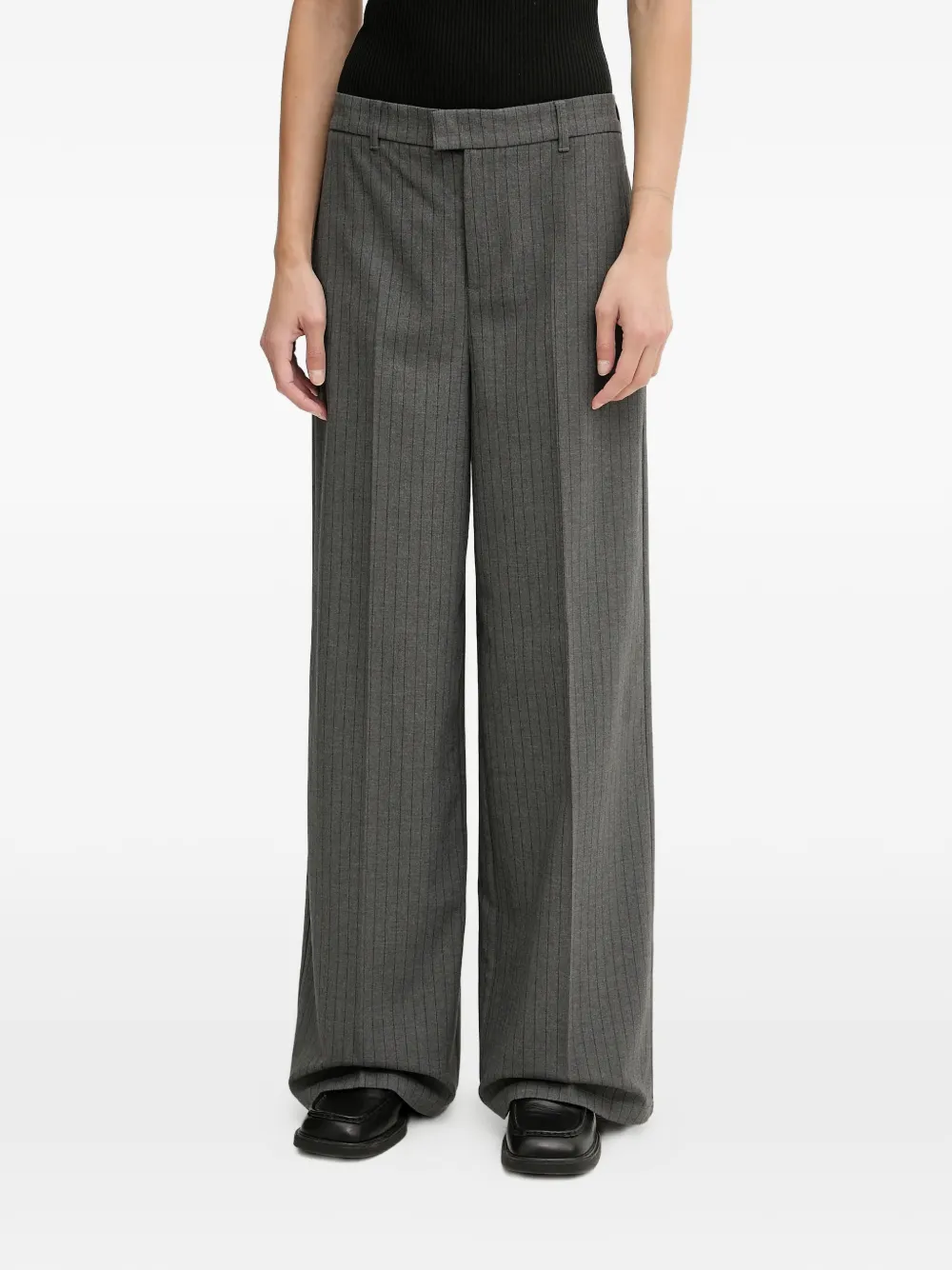 Marc O'Polo pinstripe wide-leg trousers - Grigio