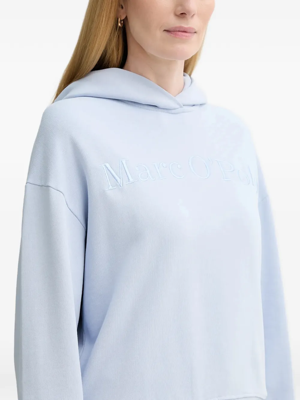Marc O'Polo Hoodie met logo Blauw