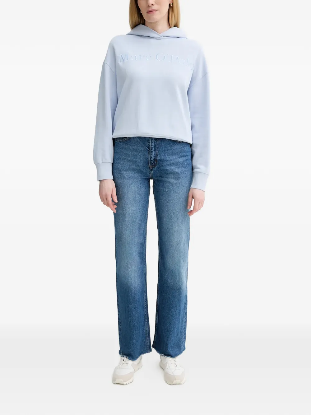 Marc O'Polo logo hoodie - Blauw