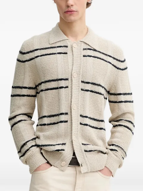 Marc O'Polo Cardigan listrado com abotoamento