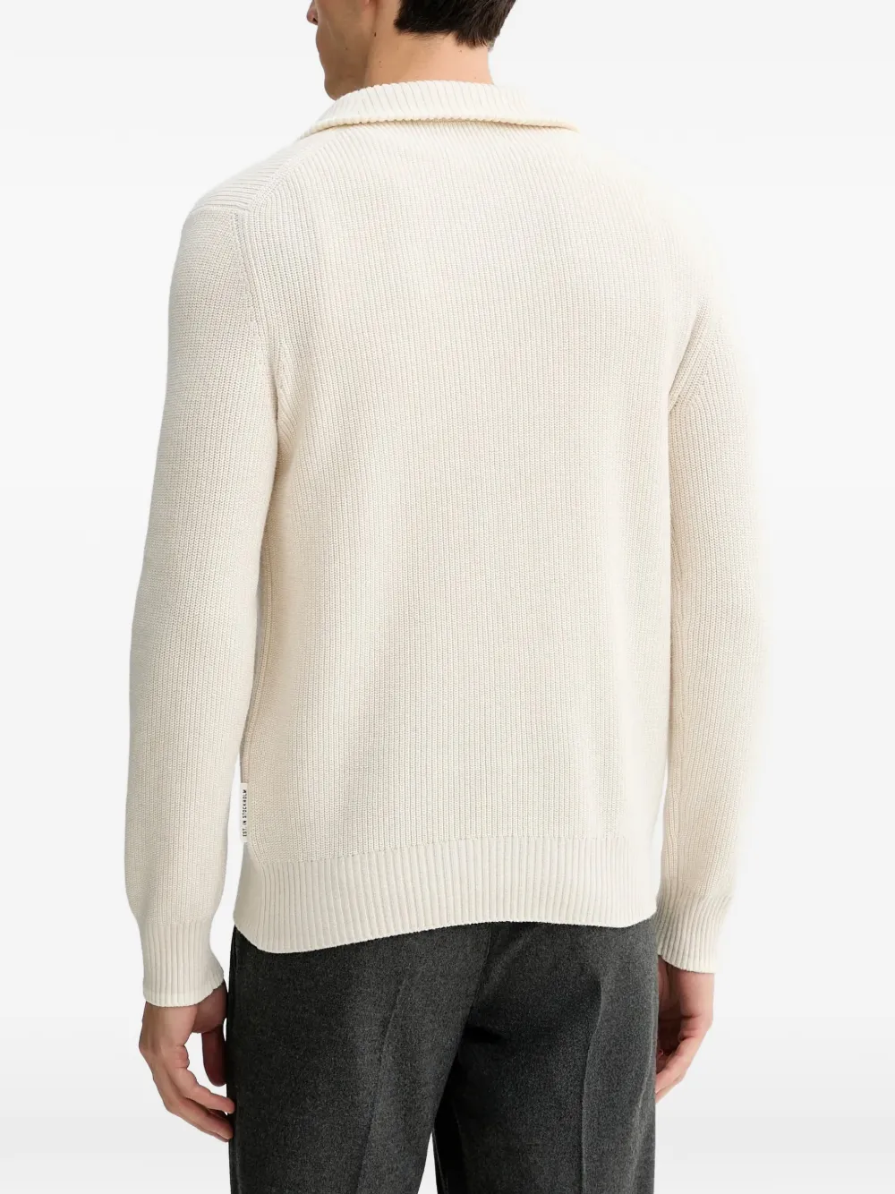 Marc O'Polo Vest met kraag en rits Beige