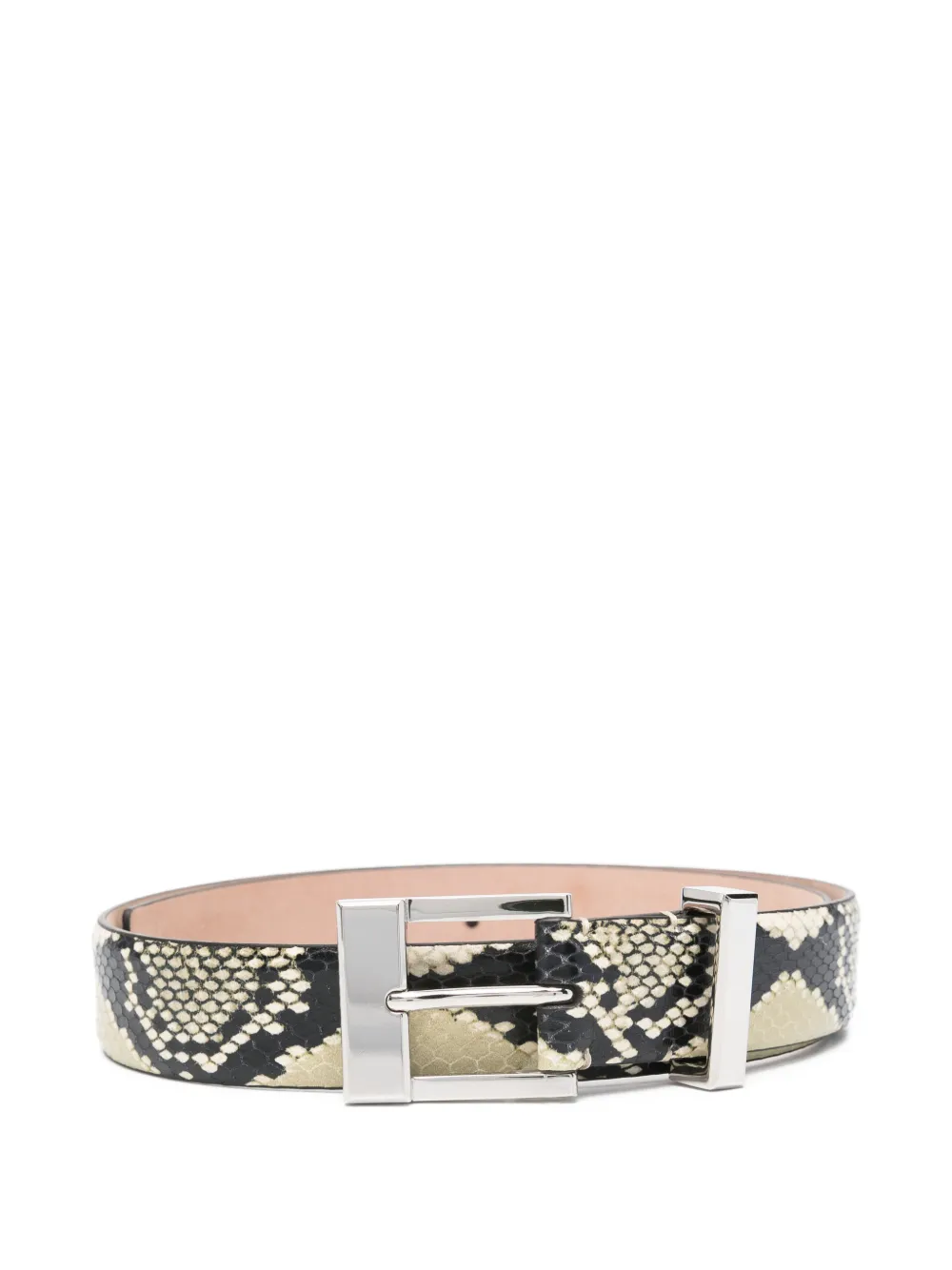 KHAITE snake-effect metal belt - Schwarz