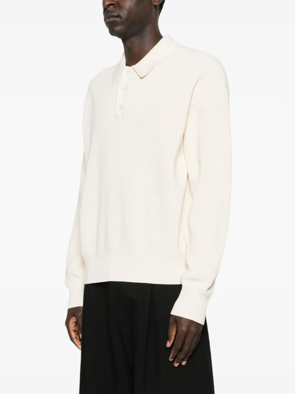  Studio Nicholson Buttoned Polo Shirt - Neutrals 