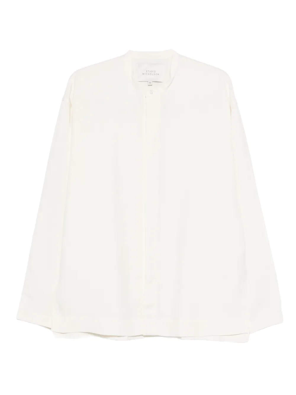 Studio Nicholson collarless shirt - Toni neutri