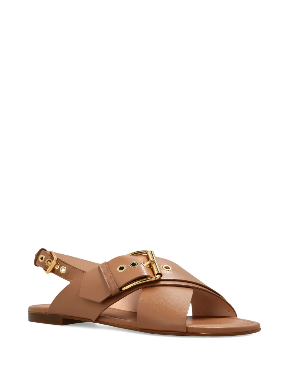 AGL Summer buckle criss-cross sandals Beige