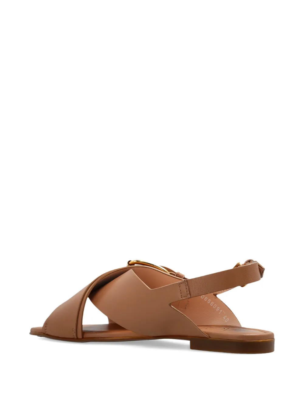 AGL Summer buckle criss-cross sandals Beige