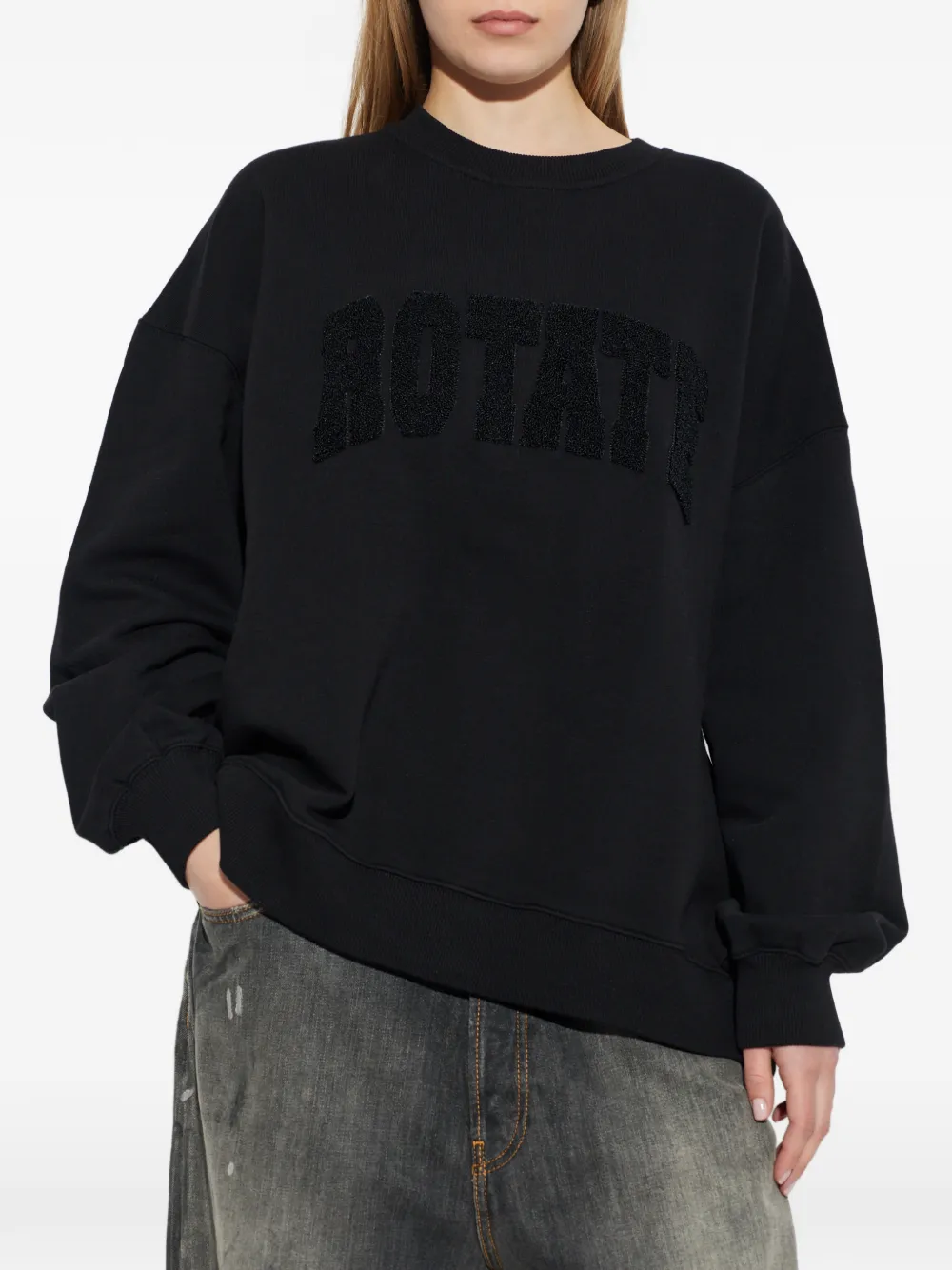  Rotate Birger Christensen Embossed-logo Sweater - Black 