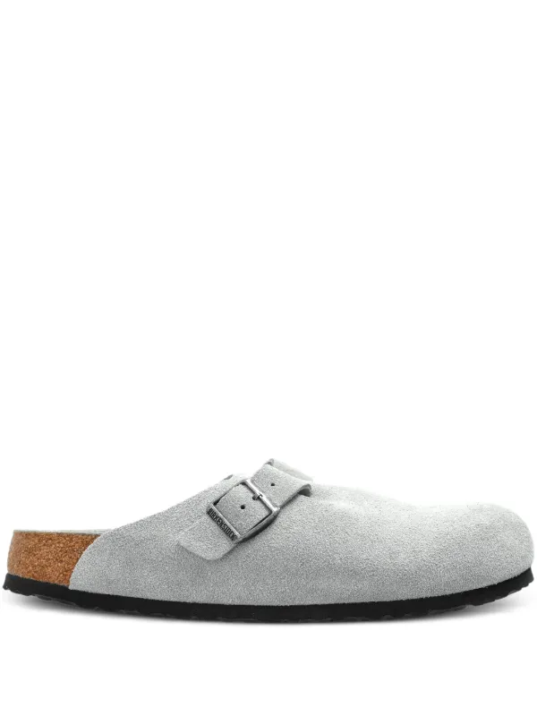 Birkenstock Clog Boston De Camurça | Cinza | FARFETCH BR