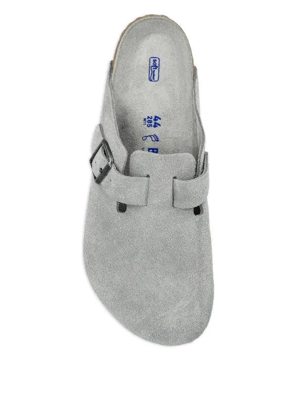 Birkenstock Clog Boston De Camurça | Cinza | FARFETCH BR