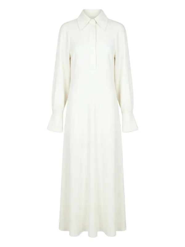 victoria beckham white midi dress Victoria Beckham Panelled Midi Dress In White - 8