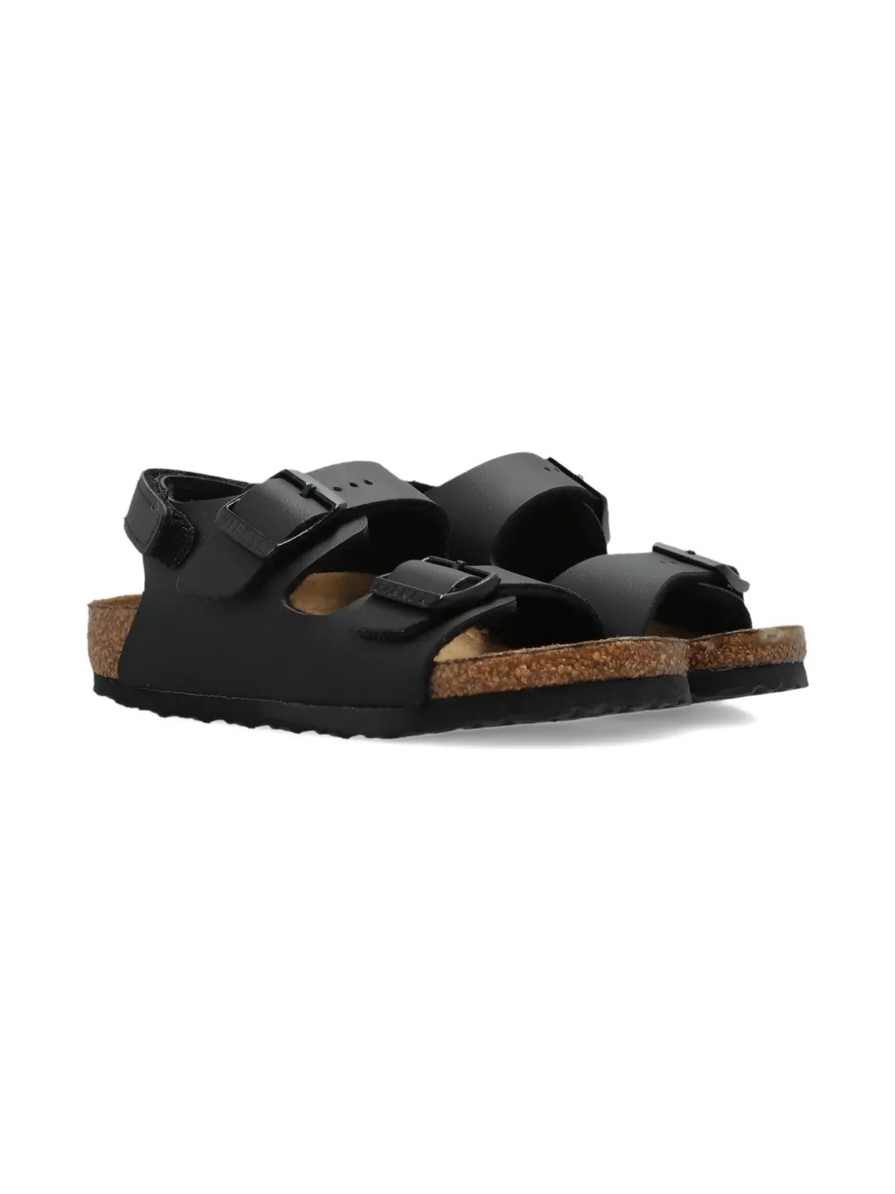 Birkenstock Kids buckle strap sandal - Zwart