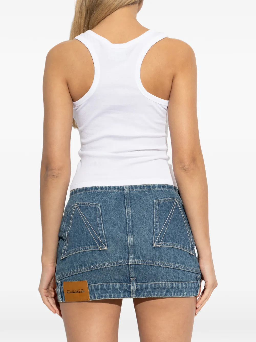 VETEMENTS Verfraaide tanktop Wit
