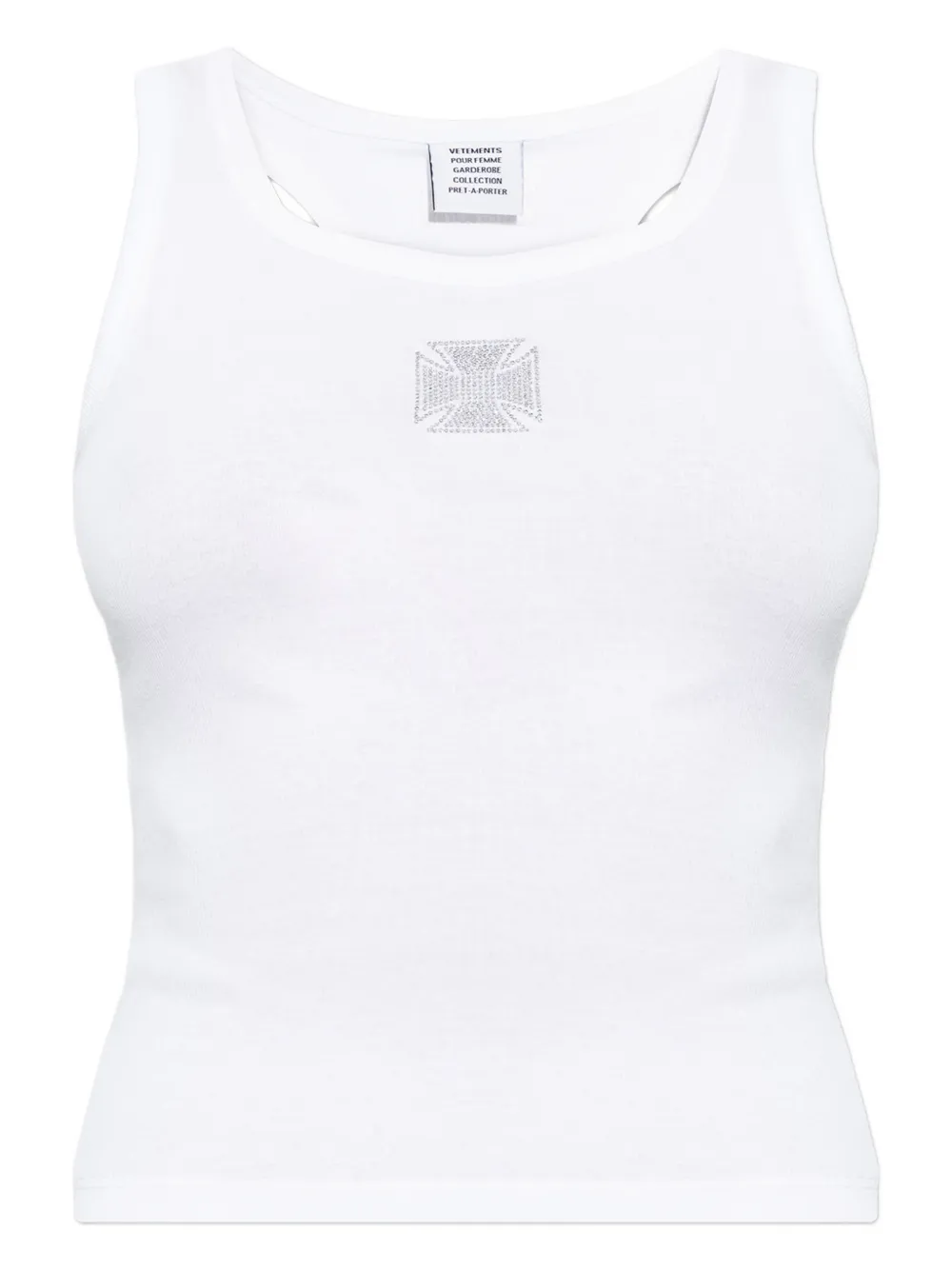 VETEMENTS embellished tank top - Weiß
