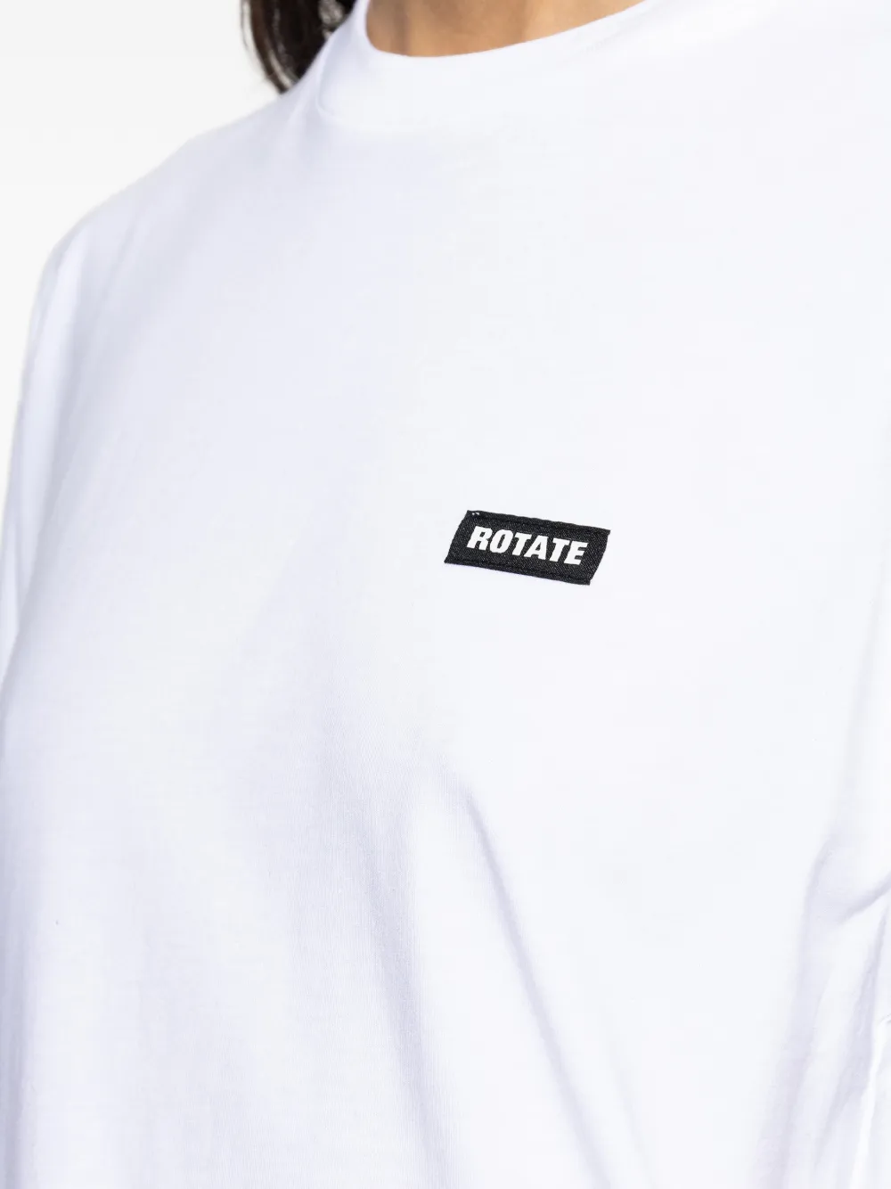 ROTATE BIRGER CHRISTENSEN T-shirt met ruches Wit