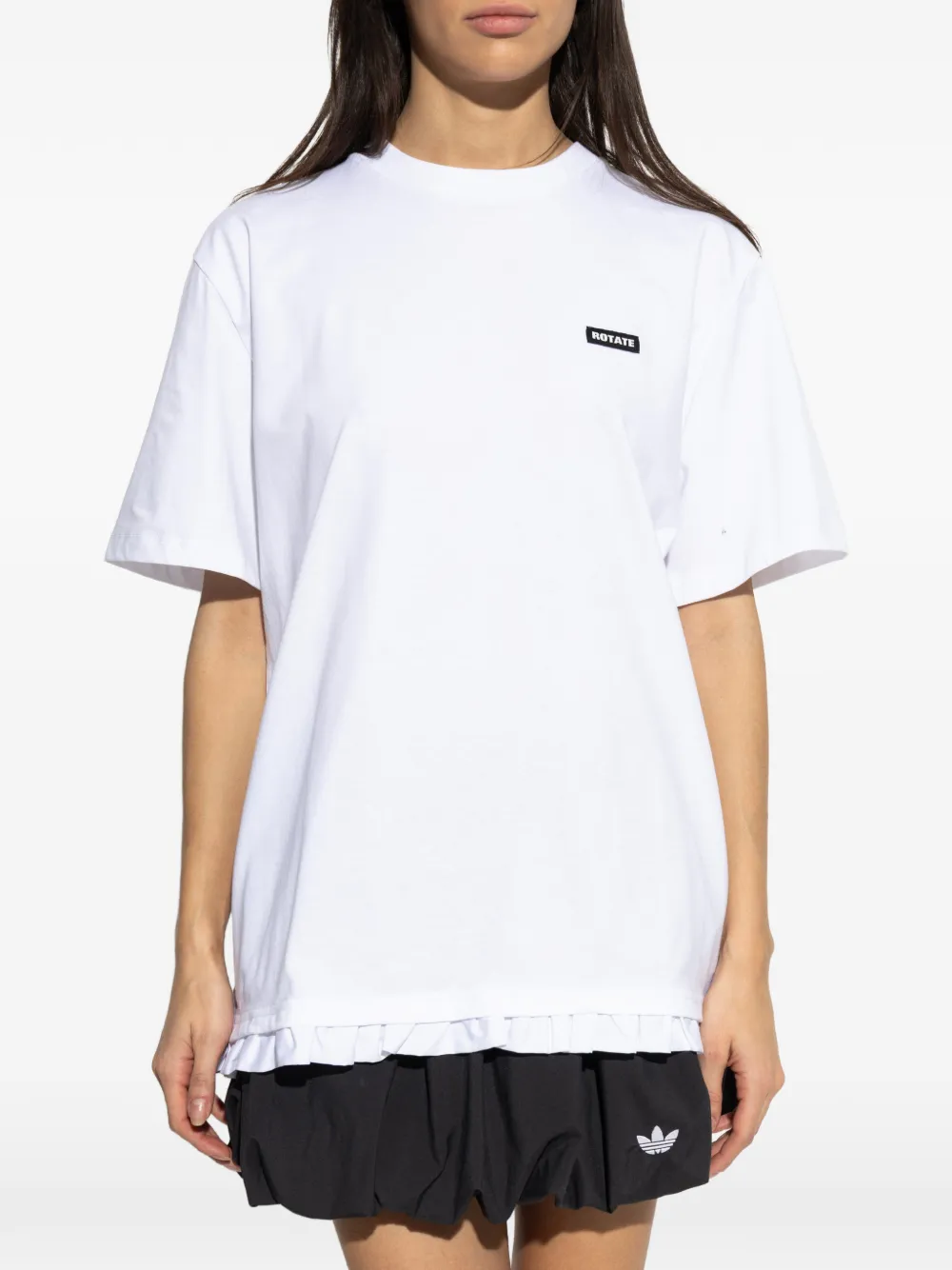 ROTATE BIRGER CHRISTENSEN T-shirt met ruches Wit