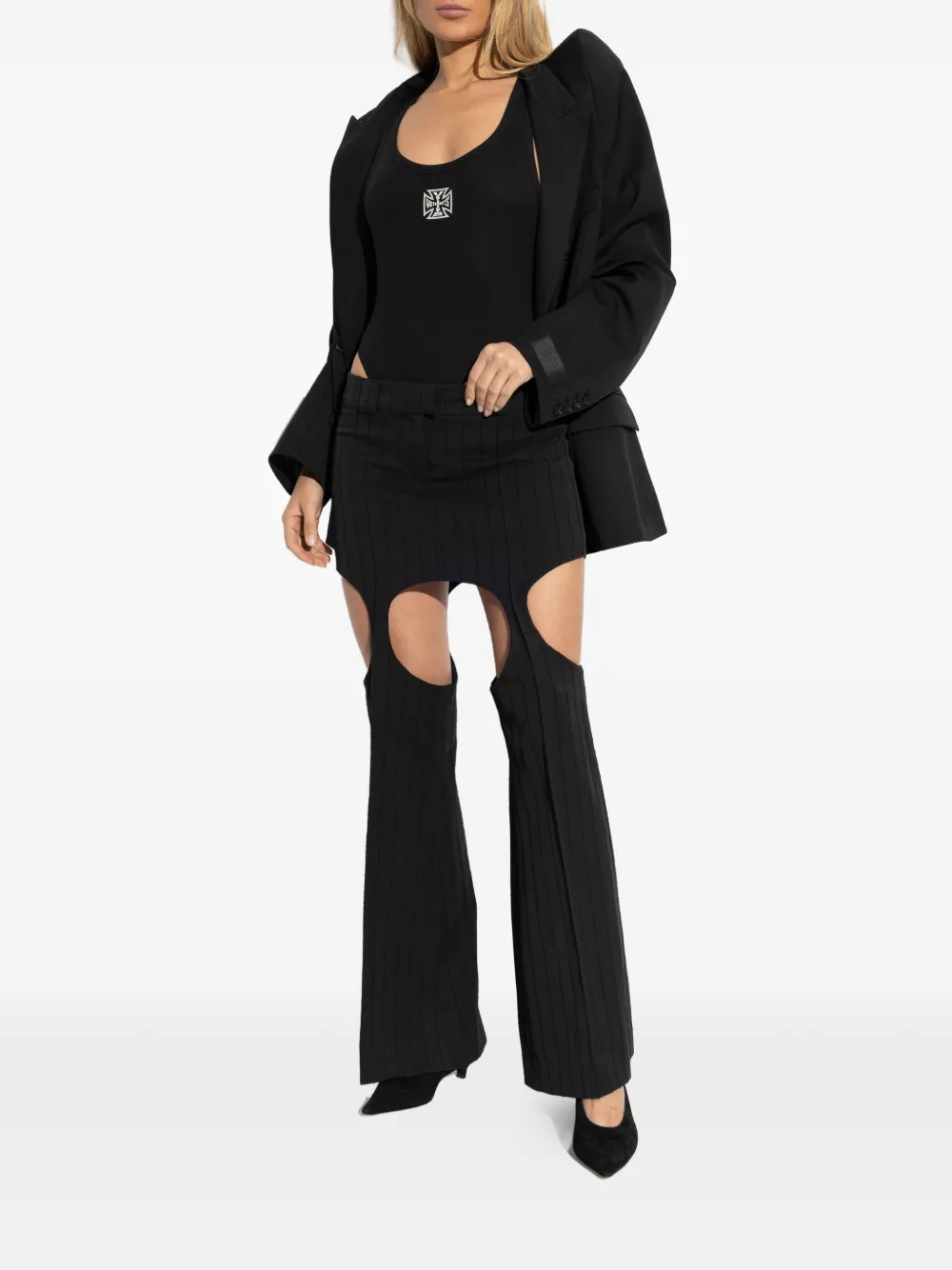 VETEMENTS Body met geborduurd logo - Zwart