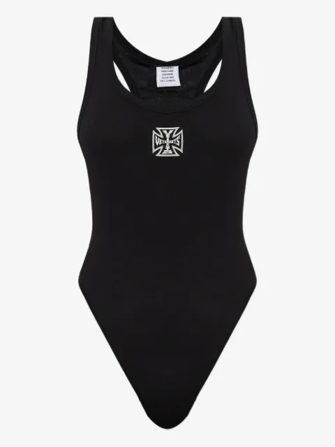 VETEMENTS logo-embroidered bodysuit