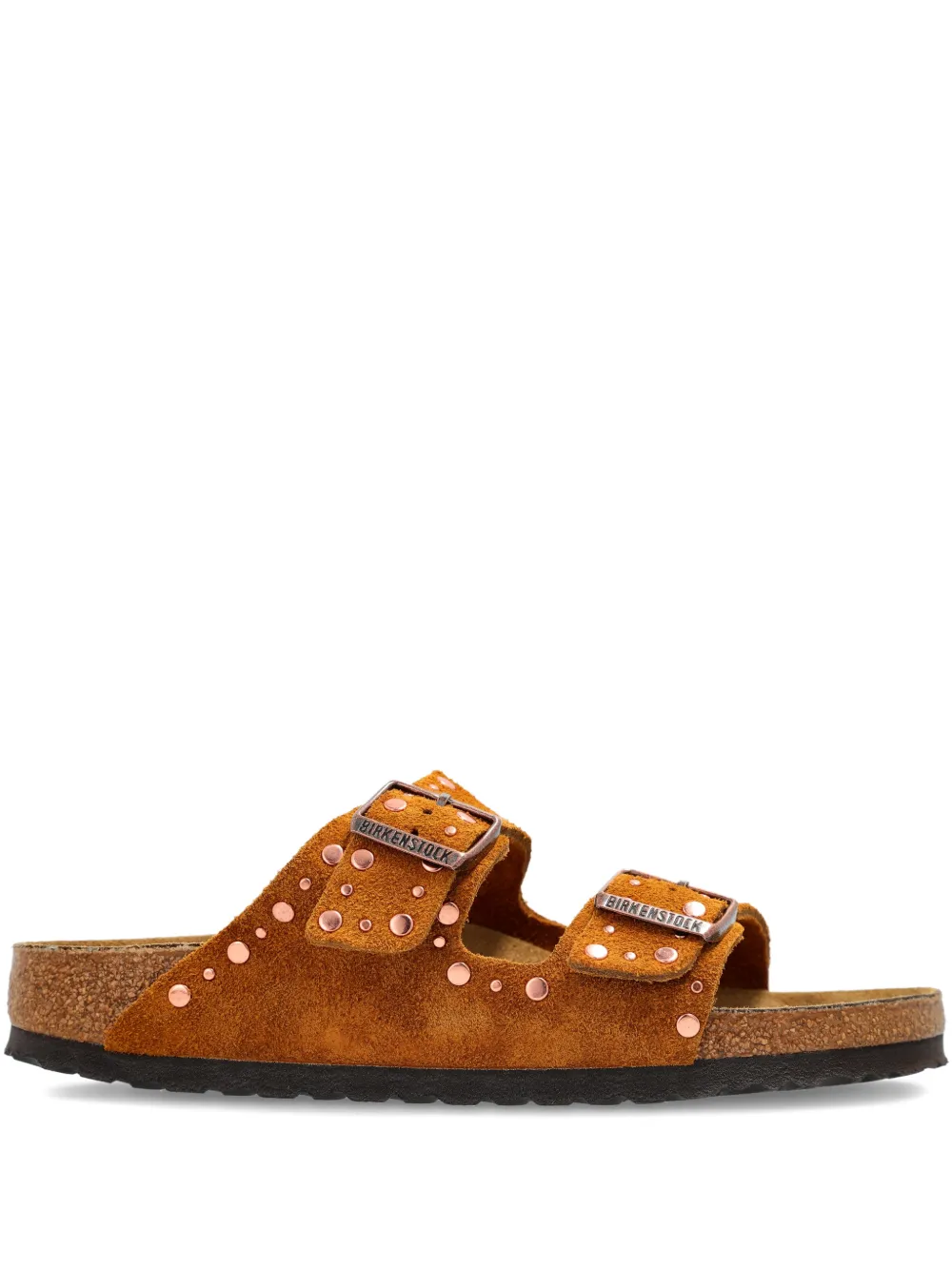 Birkenstock Arizona studded buckle-strap sandals - Marrone