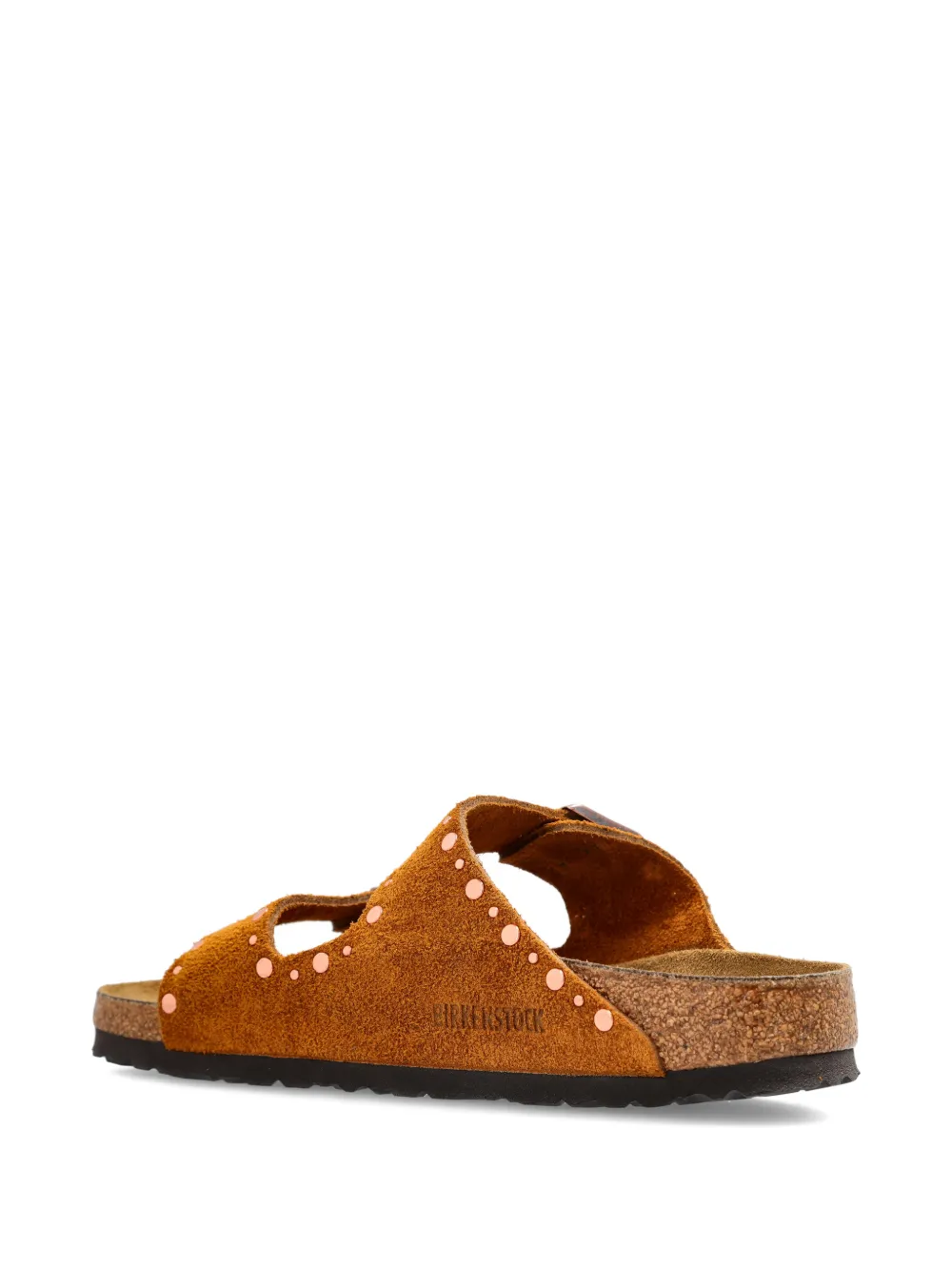 Birkenstock Arizona sandalen met gespbandje en studs Bruin