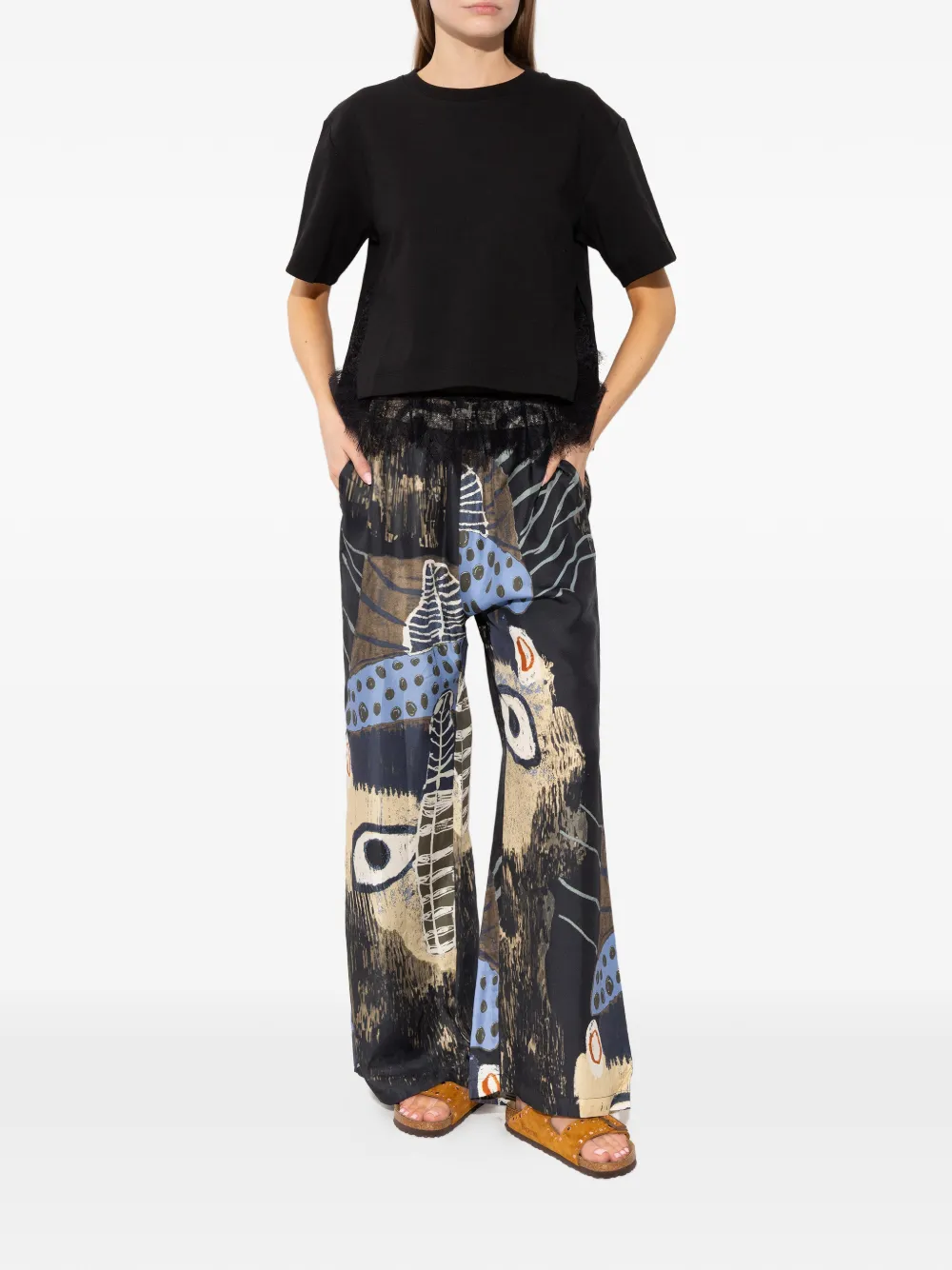 Birkenstock Arizona sandalen met gespbandje en studs Bruin