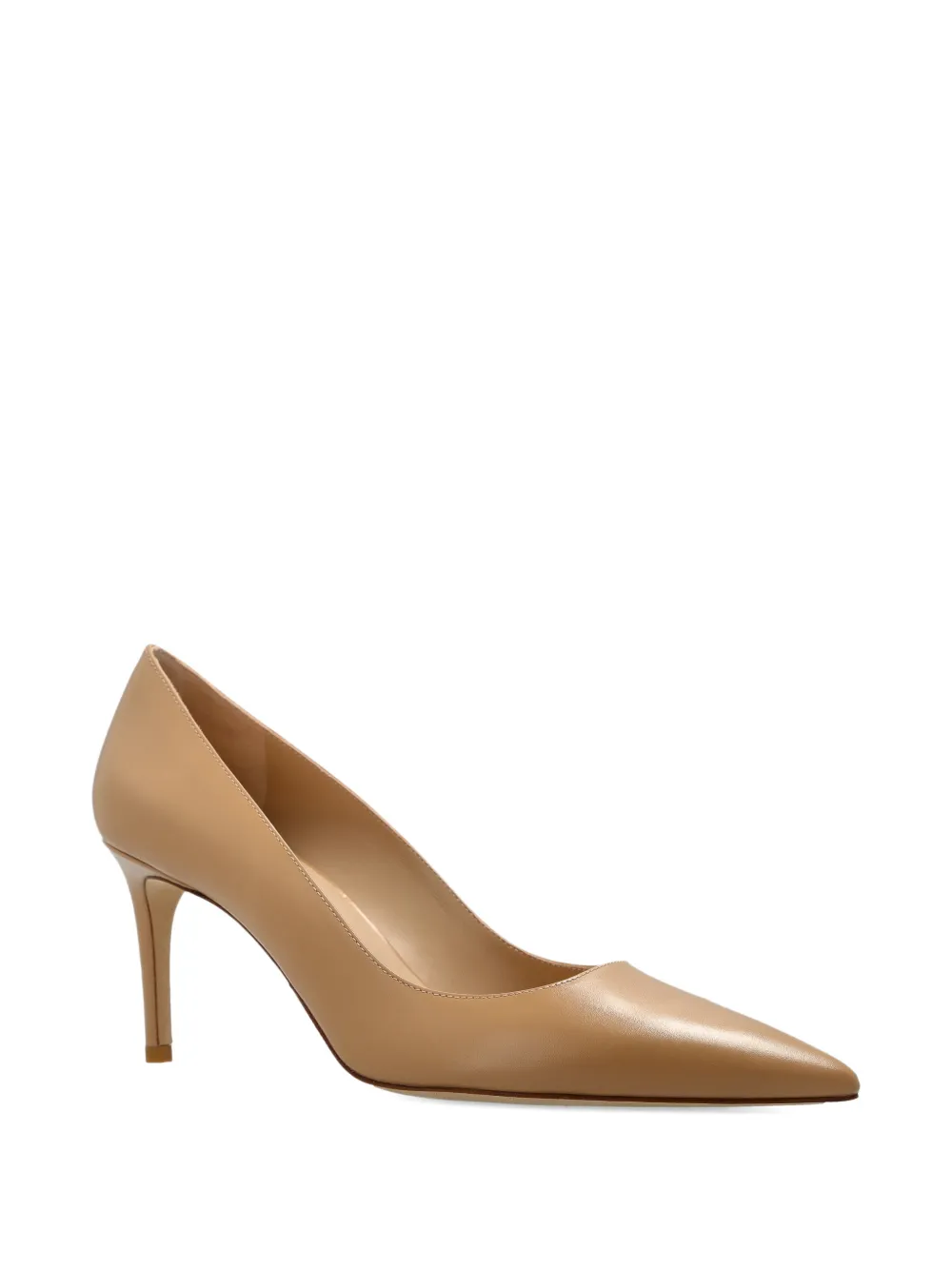 Stuart Weitzman Stuart 75 Pointed-toe Pumps In Neutral