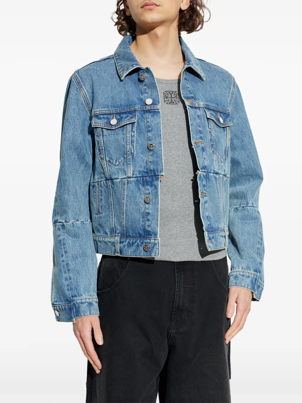  Vetements Button-up Blue Jacket 