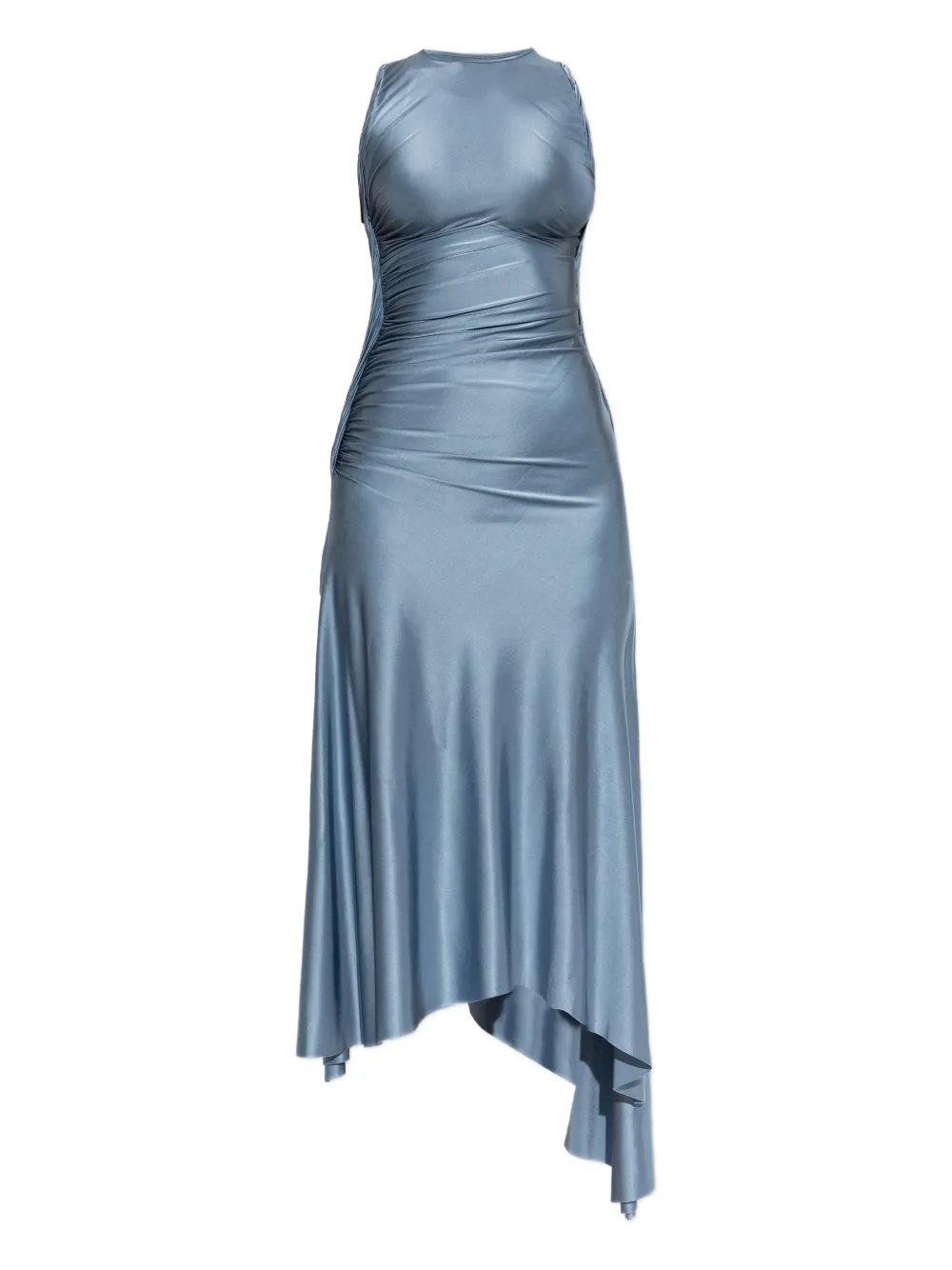 Victoria Beckham ruched asymmetric midi dress - Blu